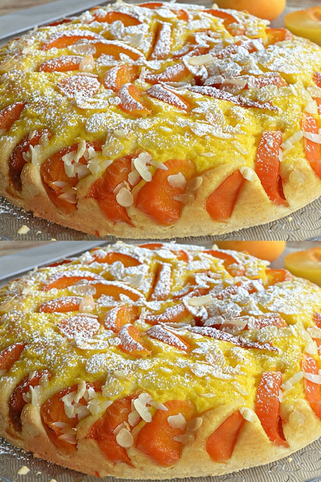 Pyszne ciasto morelowe i krem