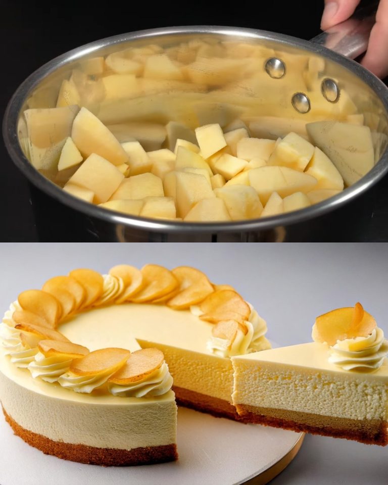 Deser jabłkowy bez pieczenia na bazie ciasteczek