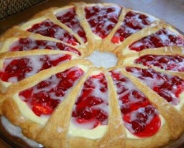 Ciasto kawowo-serowe z wiśniami