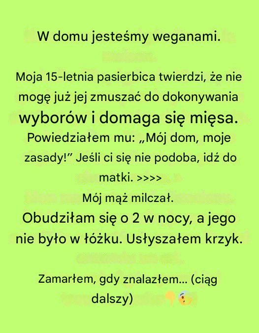 Matka i synowa kłócą się o surową zasadę wegańską