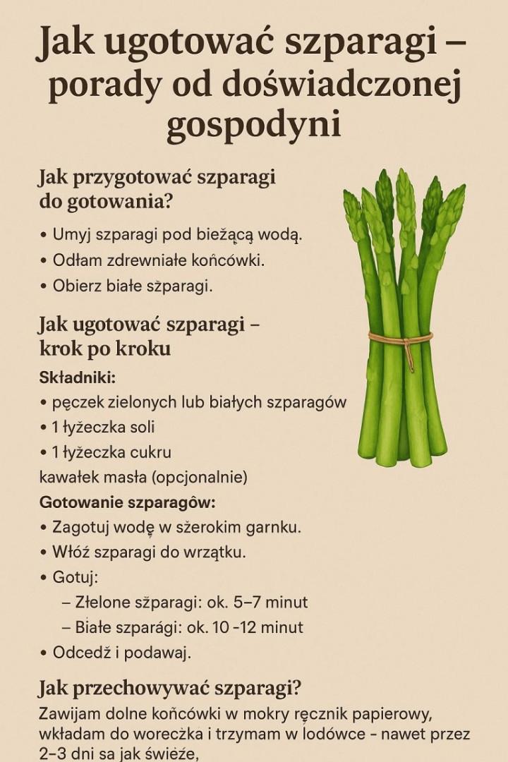 Jak ugotować szparagi – porady od doświadczonej gospodyni