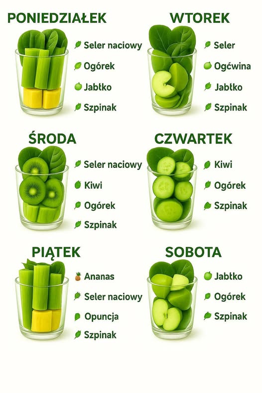 Zielone koktajle na każdy dzień tygodnia – naturalne wsparcie dla zdrowia i energii!