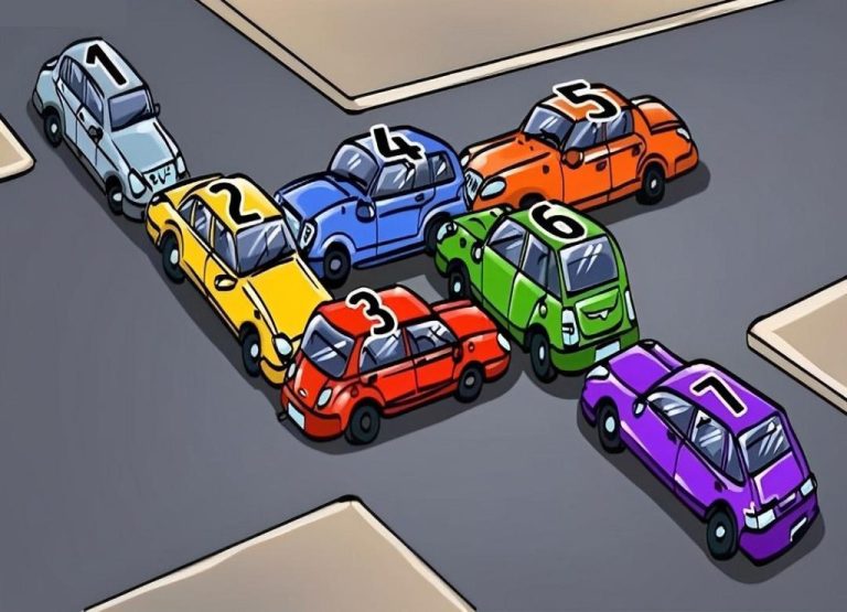Który samochód należy usunąć, aby przejechać przez korek?