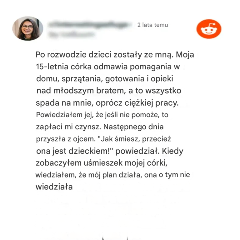 Jej mąż i syn odmawiają wykonywania prac domowych, matka podejmuje radykalną decyzję