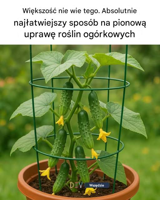 Większość nie wie tego. Absolutnie najłatwiejszy sposób na pionową uprawę roślin ogórkowych