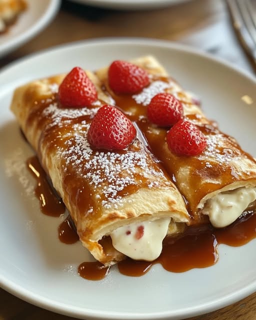 Przepis na chimichangas z sernikiem truskawkowym 🌯