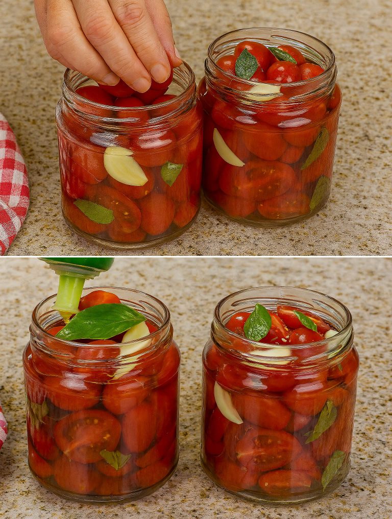 Koniec ze skomplikowanym konserwowaniem: te pomidorki koktajlowe w oleju są gotowe w godzinę i mogę je przechować na zimę!