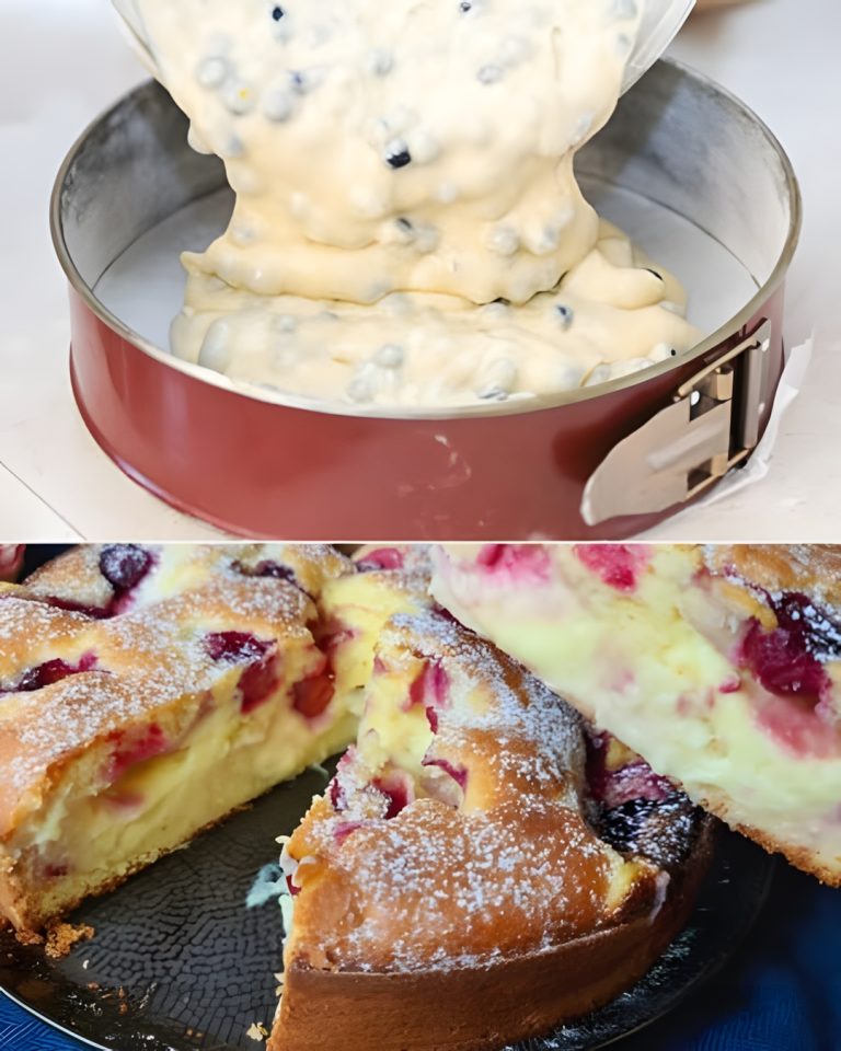 Szybkie ciasto wiśniowe z budyniem waniliowym, owocowe, soczyste i niesamowicie pyszne