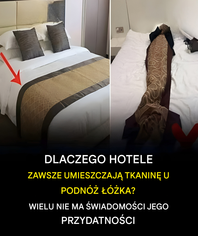 Jakie jest przeznaczenie pasa materiału, którym przykrywa się łóżka hotelowe?