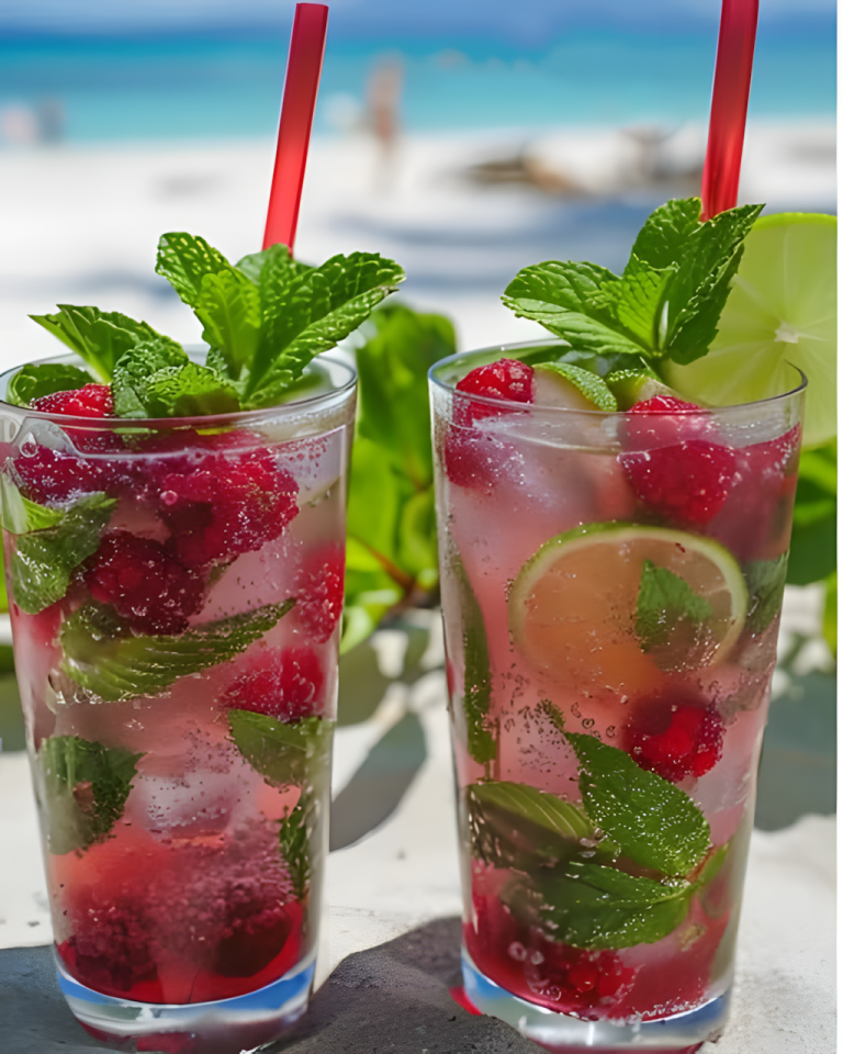 🍹 Letni napój malinowo-miętowy – bezalkoholowy lub jako koktajl ❤😘