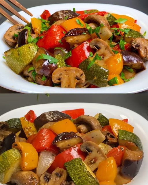 Pieczone warzywa i grzyby: zdrowe i smaczne danie