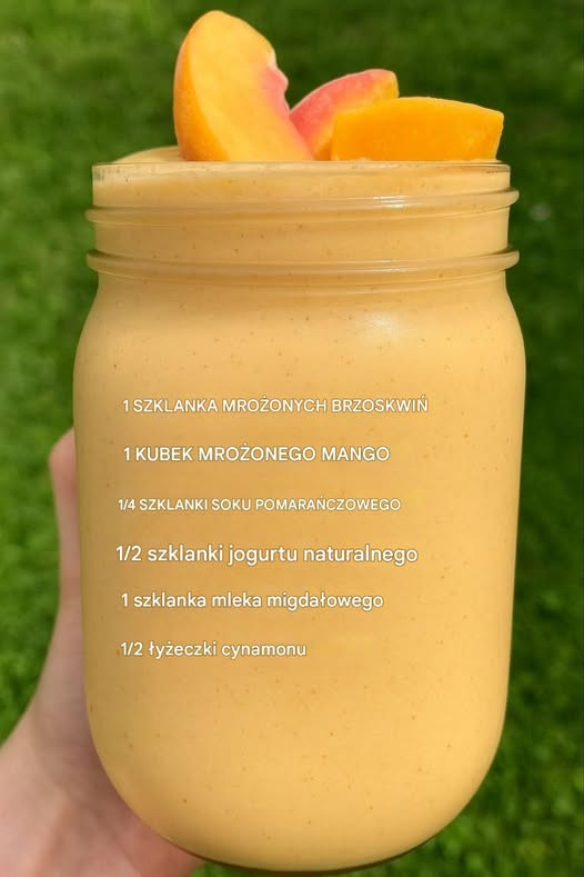 Przepis na tropikalny koktajl brzoskwiniowo-mango