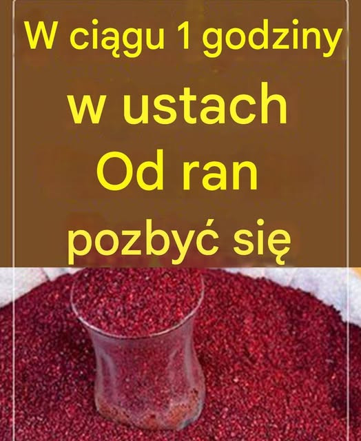Usuwa afty w ciągu 1 godziny