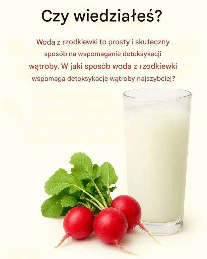Woda rzodkiewkowa: wspomaga detoksykację wątroby i poprawia trawienie