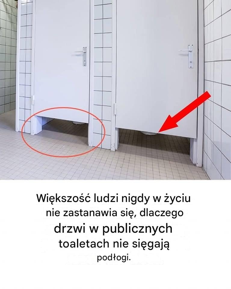 Dlaczego drzwi w publicznych toaletach nie sięgają podłogi