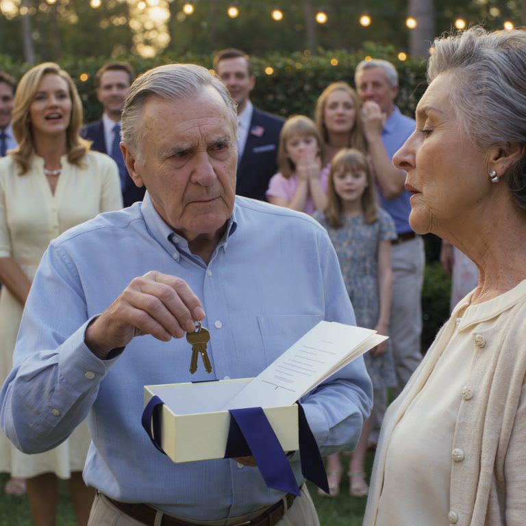 W moje 73. urodziny mąż przyprowadził kobietę i dwójkę dzieci i powiedział gościom: „To moja druga rodzina. Ukrywałam ich przez 30 lat!”. Nasze córki były przerażone, ale ja się uśmiechnęłam, dałam mu pudełko i powiedziałam: „Wiedziałam. To dla ciebie”. Otworzył je, a jego ręce zaczęły drżeć…