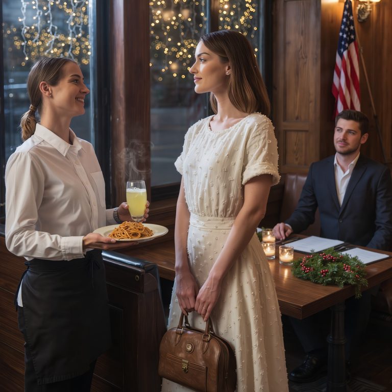 Biedna dziewczyna miała tylko 5 dolarów za randkę w ciemno — samotny ojciec, prezes firmy siedzący przy sąsiednim stoliku, to zauważył… i wszystko się zmieniło.