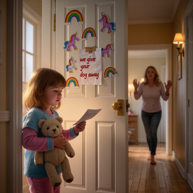 Moi teściowie zostawili notatkę na drzwiach pokoju mojej 5-letniej córki: „Daliśmy…