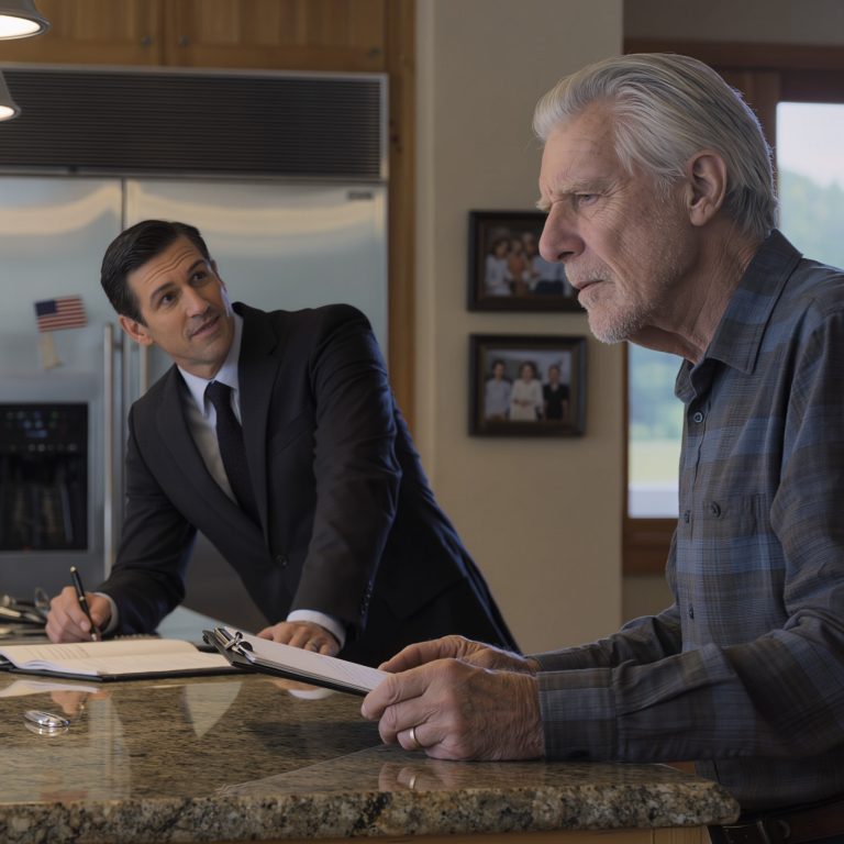 Na pogrzebie mojej córki mój zięć dał mi 48 godzin na opuszczenie domu. Skinęłam tylko głową, spakowałam torbę i po cichu wyszłam. Następnego ranka odwiedził go ktoś… szeryf był u jego drzwi.