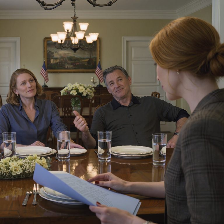 Moi rodzice powiedzieli: „Poświęciliśmy całe nasze życie, żeby cię wychować, więc twój sukces jest także naszym”, a potem mój ojciec zażądał 50% udziałów w mojej firmie — tylko się uśmiechnąłem, położyłem na stole w jadalni cienką, niebieską teczkę… i oboje zamilkli, jakby ktoś wyssał z nich powietrze.