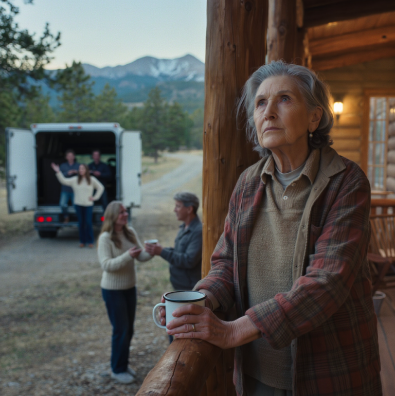 O piątej rano alarm w moim domku przerwał ciszę, a telefon zaczął wibrować – młody strażnik przy bramie wyszeptał: „Proszę pani, pani synowa właśnie przyjechała z ciężarówką i trzema mężczyznami. Mówi, że teraz jest właścicielką tego miejsca”. Nie pobiegłam do drzwi. Nie błagałam ani nie protestowałam. Wpatrywałam się w góry Kolorado za oknem i po prostu powiedziałam: „Wpuść ją”.