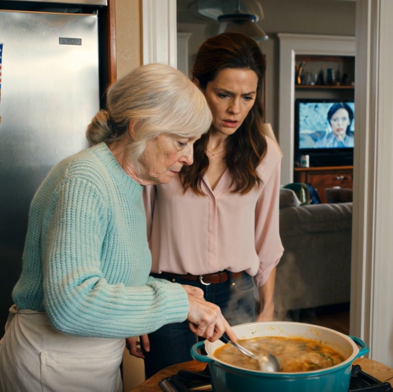 Kiedy mieszałam garnek zupy dla całej rodziny, moja synowa podeszła bliżej i zapytała: „Kto ci kazał tak gotować?”. Mój syn wpatrywał się w telewizor, udając, że nic nie widzi. Kilka minut później z kuchni dobiegł głośny hałas. I od tego momentu wszystko w tym domu zaczęło się przestawiać.