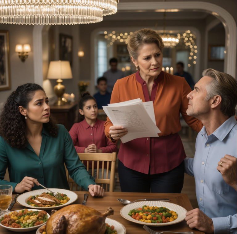 Podczas Święta Dziękczynienia moja teściowa potajemnie zbadała DNA moich dzieci, a potem przy stole nazwała mnie „śmieciem”. Cała...