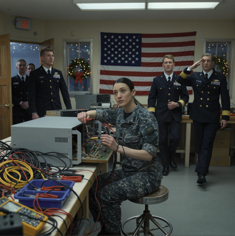 Ona po prostu naprawiała sprzęt komunikacyjny — kiedy salut porucznika SEAL zaszokował wszystkich Na papierze Sarah Martinez nie była nikim wyjątkowym