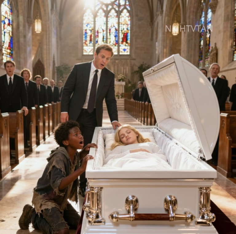 Bezdomny czarnoskóry chłopiec podbiegł do trumny i wyjawił przerażającą tajemnicę, która pozostawiła milionera bez słowa