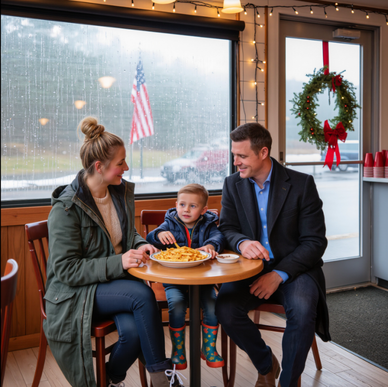 „Czy możemy podzielić się frytkami?” – zapytała samotna matka w barze na rogu, nie mając pojęcia, że ​​rozmawia z miliarderem ani że jej proste pytanie wkrótce odmieni życie ich obojga.