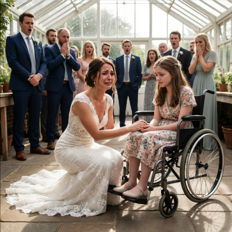 Poprosiła swoją siostrę na wózku inwalidzkim, żeby nie pojawiała się na zdjęciach — ale to, co wydarzyło się w dniu ślubu, zaskoczyło wszystkich…
